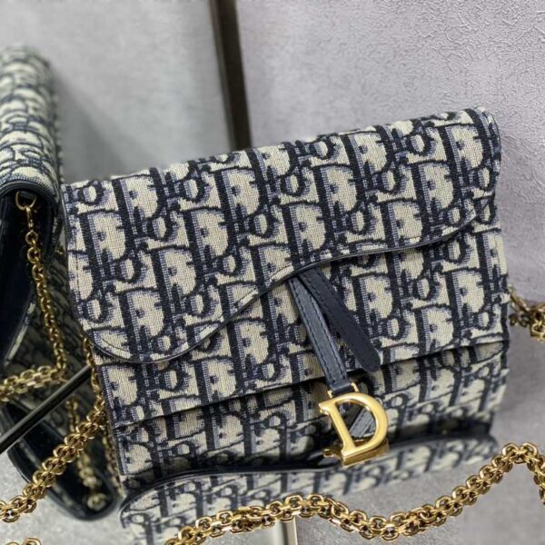 Dior Long Saddle Wallet With Chain