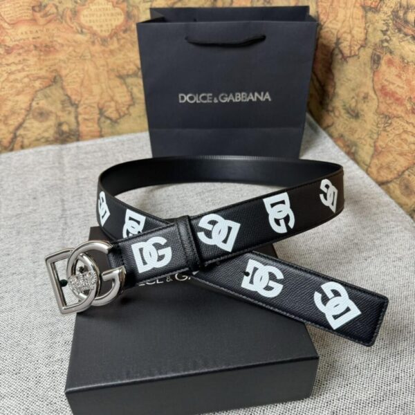 Dolce & Gabbana Logo-Printed Buckled Belt