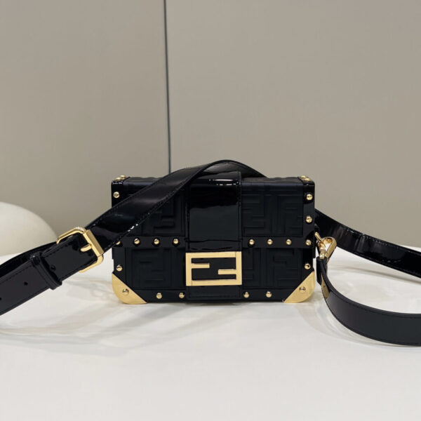 Fendi Baguette Trunk Mini Black Leather Bag