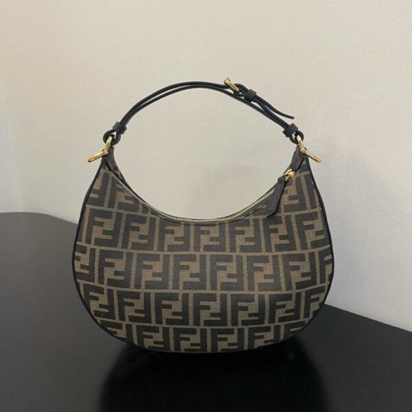 Fendi Fendigraphy Small Brown FF Fabric Bag