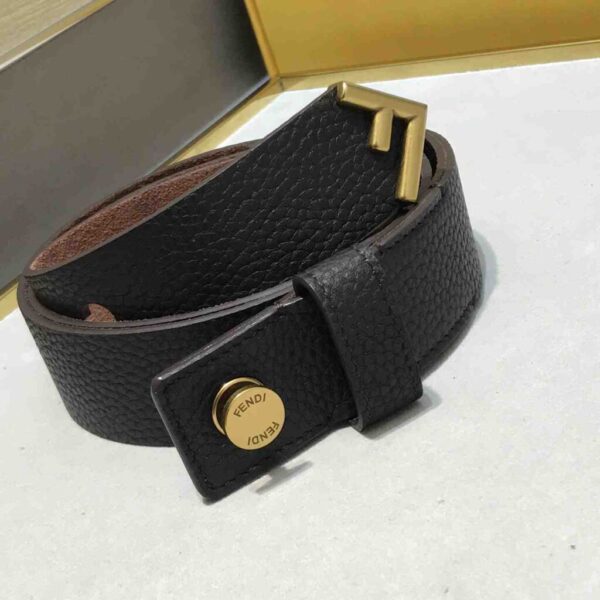 Fendi Women Long Tie Belt With F-Shaped Tip