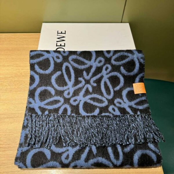 Loewe Anagram Scarf In Alpaca And Wool