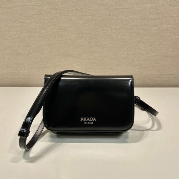 Prada Brushed Leather Mini-bag With Shoulder Strap